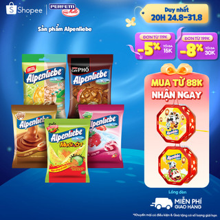 Kẹo cứng Alpenliebe (Gói nhỏ) vị béo hương Caramel, Dâu, Trà sữa, Cà phê Phố và kẹo cứng có nhân hương Xoài Muối Ớt