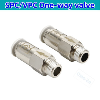 Van kiểm tra một chiều SPC / VPC Đầu nối hướng đơn Chất lượng cao Lắp thẳng 4mm 6mm 8mm 10mm 12mm Bộ chuyển đổi