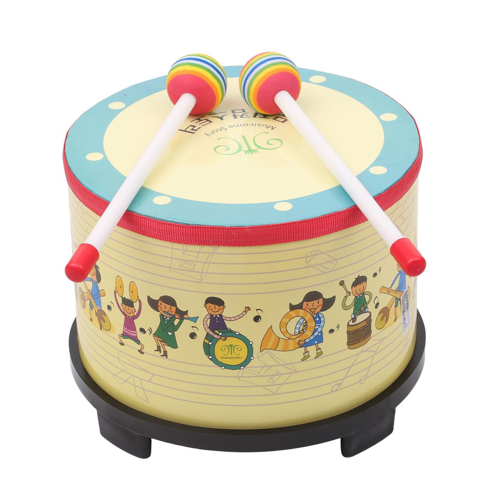 Câu lạc bộ tập hợp trống sàn gỗ 8 Inch Nhạc cụ gõ Carnival với 2 nốt nhạc cho trẻ em