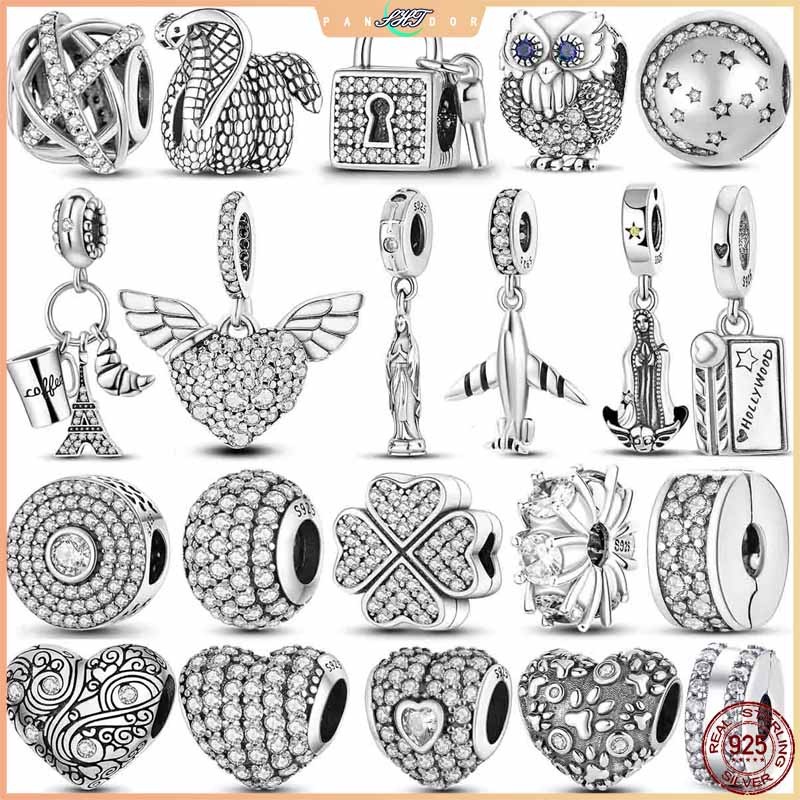 Sản phẩm chính hãng: Dây chuyền bạc S925 với hình ngôi sao, mặt trăng và trái tim, hạt cz, dây xích 