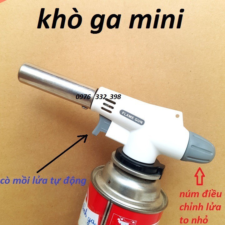 Đầu khò gas Mini Đánh Lửa Tự Động 920 - Đầu khò bình gas mini Đánh Lửa Tự Động 920 Vàng