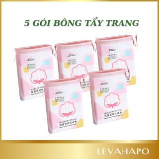  5 Gói Bông Tẩy Trang 222 miếng Vuông LAMEILA Siêu Dày Dai Mềm Mại Quốc Dân Alucos Cotton Pads Miniso Silcot Lamer Jomi 