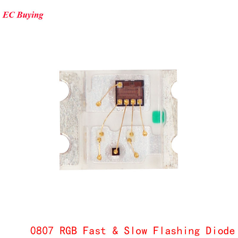 Bộ 50 Đèn LED Nhấp Nháy SMD Diode 0805 RGB Diodo Flash Alto Brilho Diod 0807 RGB Flash LED Màu Nhanh