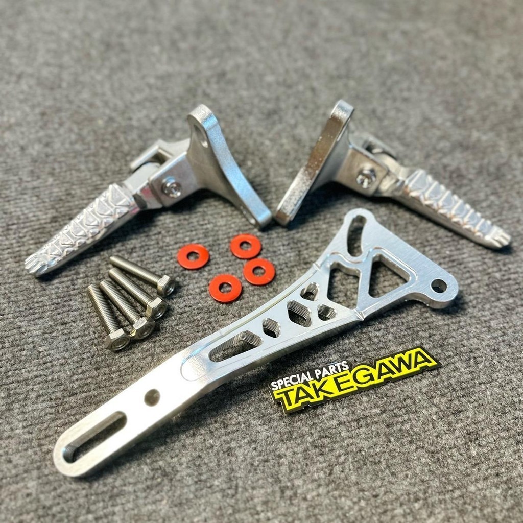 Gác chân sau Sirius, Gác chân malay Sirius Nhôm CNC tặng lông đền đỏ phụ kiện gác chân Sirius 50cc 1