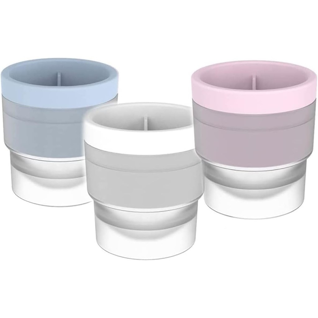 3 cái Ice Ball khuôn, 2.4 inch hình cầu Ice khuôn, Vòng Ice Cube khuôn, dễ dàng phát hành Silicone v