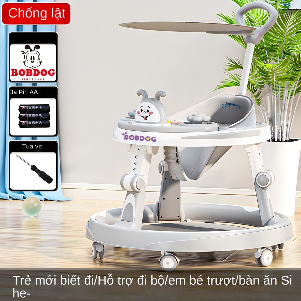 Xe Tập Đi Cho Bé Từ 6 Đến 18 Tháng Tuổi, Chống Lật Chân Chữ O, Xe Đẩy Trẻ Đa Chức Năng