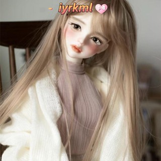 Iyrkml793 Búp Bê Gothic Tóc Giả, BJD / SD 1 / 6 Đồ Chơi DIY Búp Bê Tóc Giả Phụ Kiện, Quà Tặng Trẻ Em Ánh Sáng Vàng Nâu Đậm Dress Up Búp Bê Bé Gái