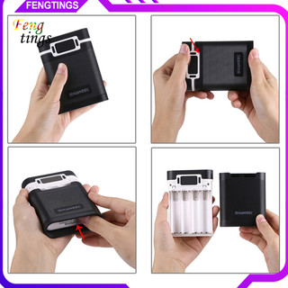 [Ft] Hộp đựng pin di động rỗng 4x18650 USB kép 5V / 25A Vỏ sạc dự phòng DIY