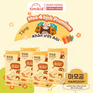 Combo 4 bịch Tã/ Bỉm Quần/Dán MAMOGOM Hữu Cơ Cao Cấp Đủ Size S | M | L | XL | XXL Tặng 1 bịch khăn ướt Agi - Timikid