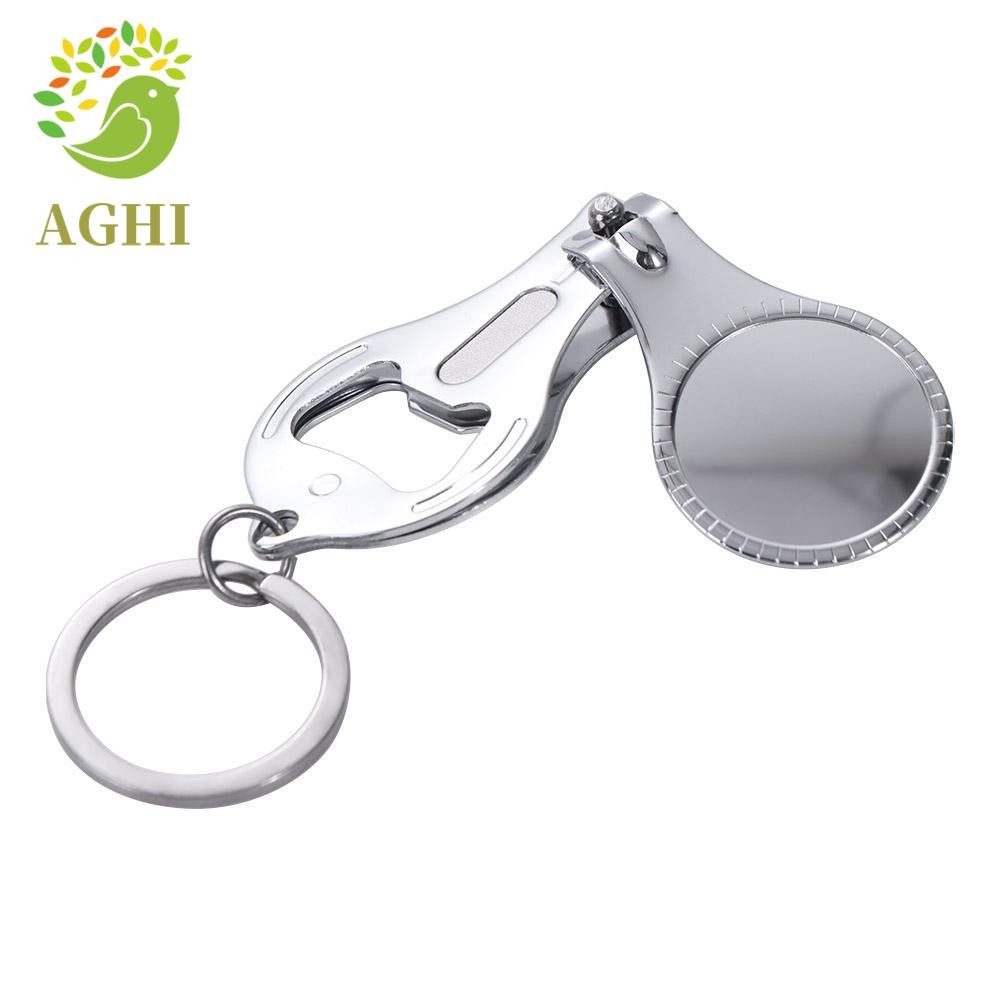 Móc khóa cắt móng tay BLAZELINK, Dụng cụ mở nắp chai móng chân 3 trong 1 Kering, Hình tròn di động T