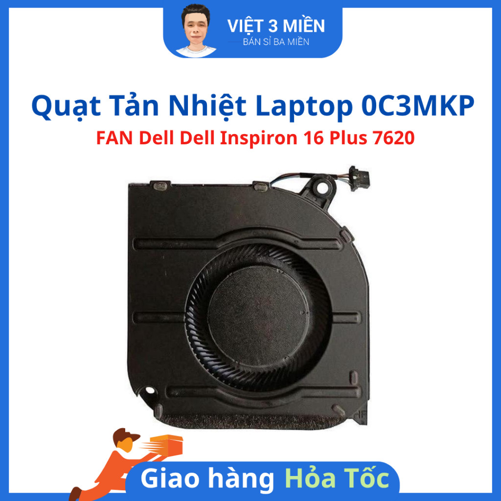 FAN Quạt tản nhiệt laptop Dell Inspiron 16 Plus 7620 0C3MKP C3MKP Zin LIKENEW