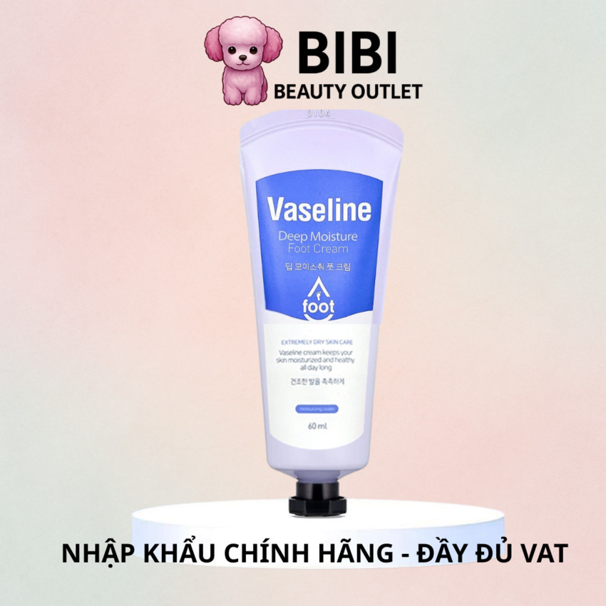 Kem Dưỡng Da Chân Vaseline Làm Mềm, Giảm Nứt Gót, 24h Ẩm Mượt Với Petrolatum & Glycerin Đậm Đặc 60ml
