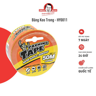 Băng keo trong 50mmx50m uncle bills hy0011