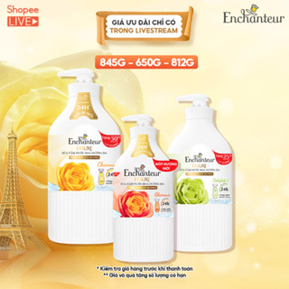 [TĂNG 30% DUNG TÍCH] Sữa tắm hương nước hoa Pháp Enchanteur Deluxe 650g - Mềm mịn như lụa Lưu hương 24H - Live stream