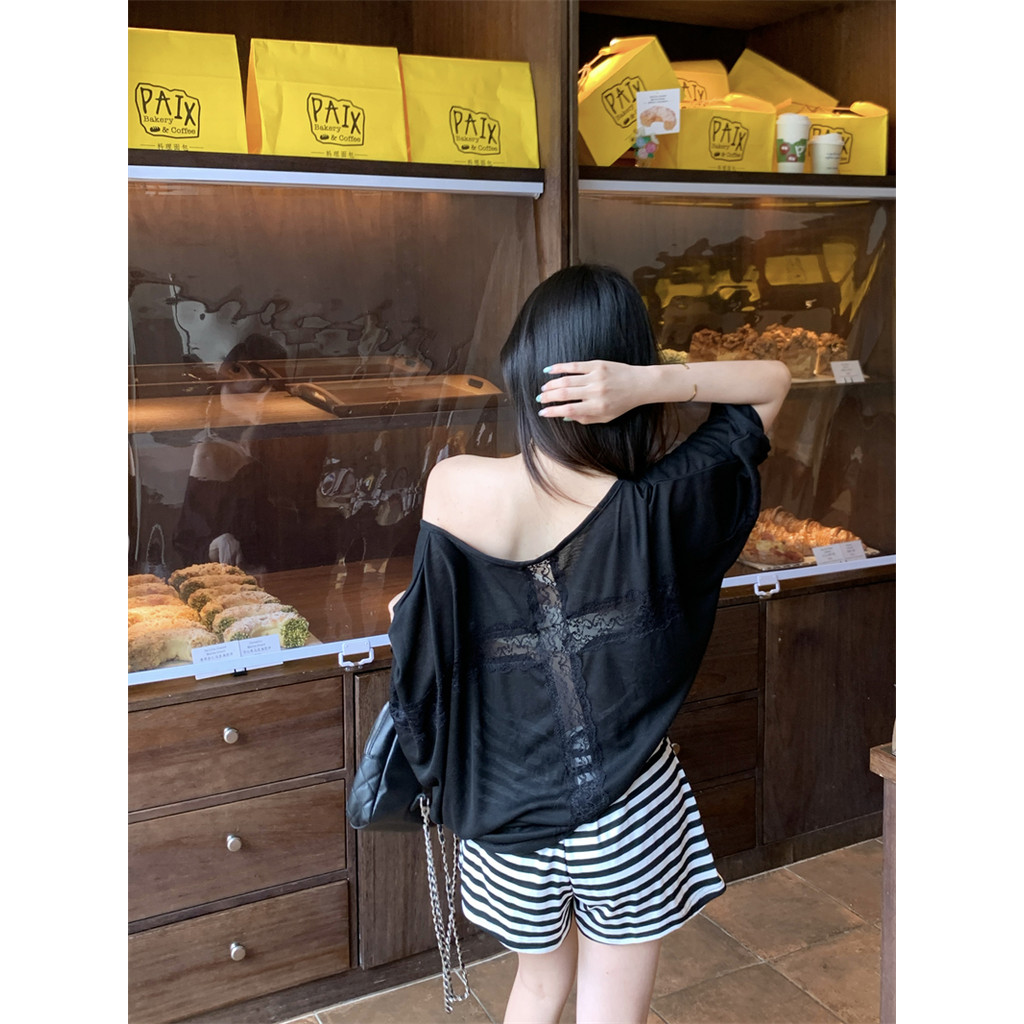 Kii Wii Áo thun thường ngày đeo vai xiên dành cho nữ mùa hè 250724 | BigBuy360 - bigbuy360.vn