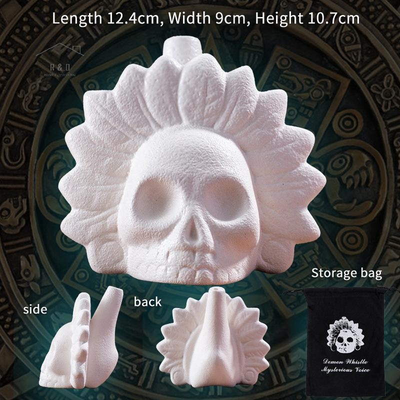 RO > Bản gốc Aztec Death Còi To La hét Aztec Death Còi mới lạ Bộ xương Còi Halloween Dự tiệc Cung cấ