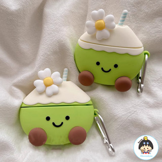 Phim Hoạt Hình Dễ Thương Biểu Hiện Dừa Tai Nghe Không Dây Bluetooth Vỏ Silicon Cứng Tương Thích Cho Airpods 1 2 3 4 Pro 2 3 Vỏ Tai Nghe