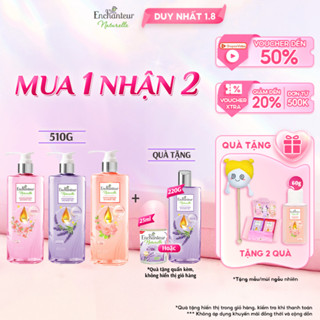 [TẶNG Lăn 25ml / Sữa tắm] Sữa tắm dưỡng da thiên nhiên Pháp Enchanteur Naturelle hương 510g (Tặng mùi ngẫu nhiên)
