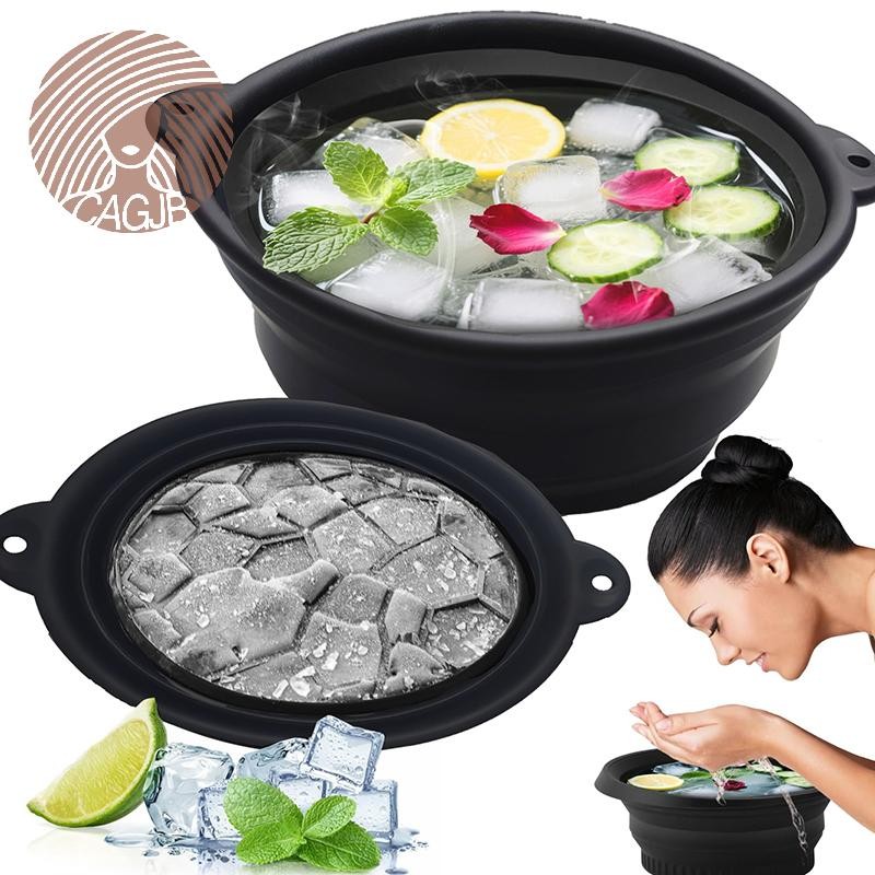 CAGJB Gấp Lưu Vực Silicon Mặt Đá Bát Tắm Có Thể Gập Lại Silicone Ice Bath Bát Rửa Hiệu Quả Chậu Rửa 