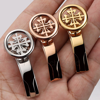  18   20mm Nút Inox Thay Thế Patek Philippe PP Bông Tuyết Gấp Nút Da Thật Chính Hãng Dây Đeo Đồng Hồ Silicon Nút Bướm 