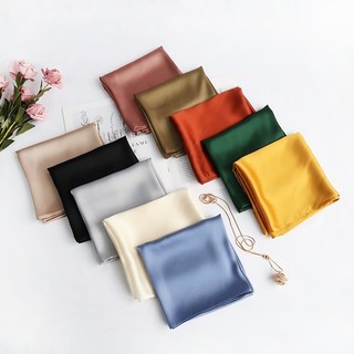 Khăn lụa vuông quàng choàng cổ nữ 70 70x70cm turban bandana trùm đầu đẹp cao cấp làm áo yếm nhiều kiểu dáng