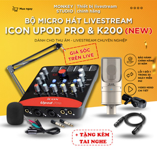 Bộ Combo Mic Thu Âm Hát Livestream Sound Card ICON UPOD PRO & Mic TAKSTAR K200 Dành Cho Điện Thoại