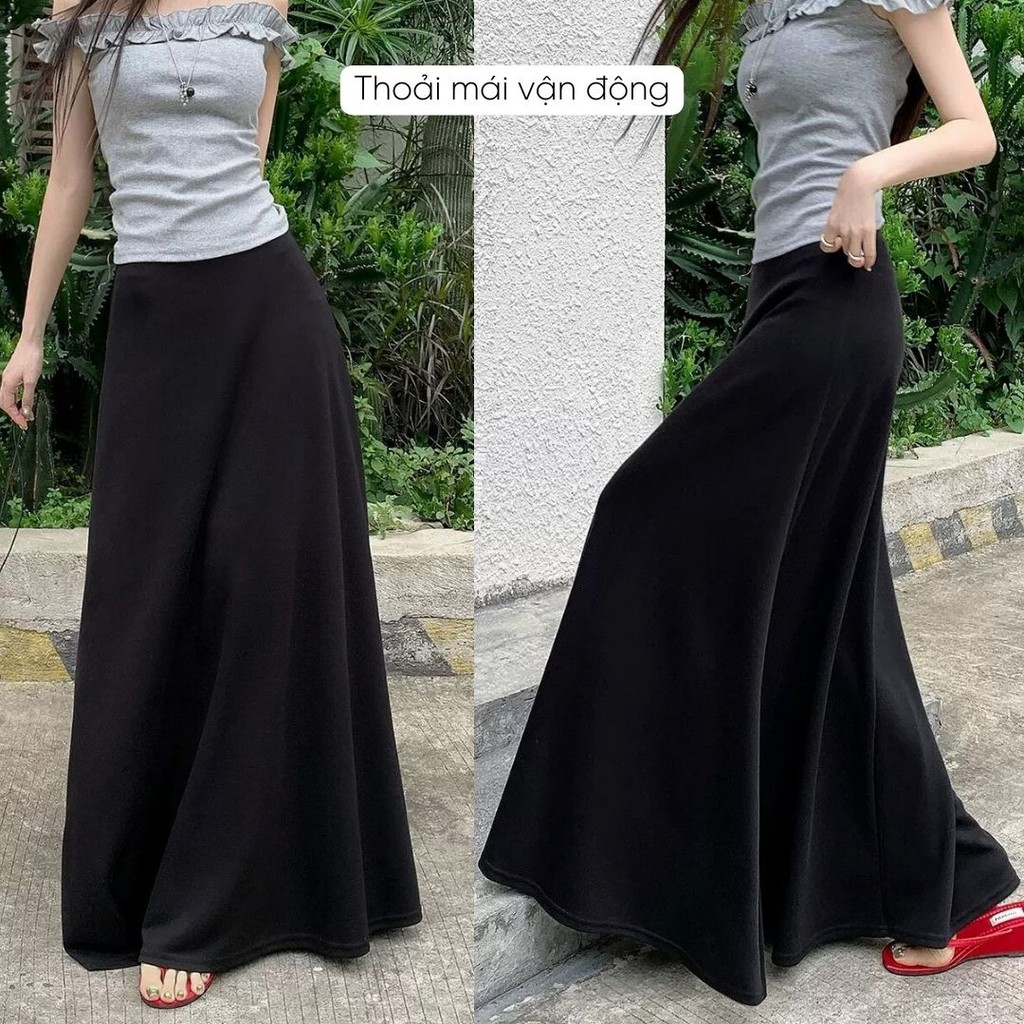 Chân váy dài dáng suông chữ A Mely Fashion Nỉ da cá mềm mịn cạp chun co giãn phong cách hàn quốc dễ mặc dễ phối đồ CV124 | BigBuy360 - bigbuy360.vn