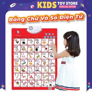  Bảng Chữ Cái Và Chữ Số Treo Tường Thông Minh Biết Nói Cho Bé Bảng Học Có Giọng Nói Trẻ Em-KidsToy 