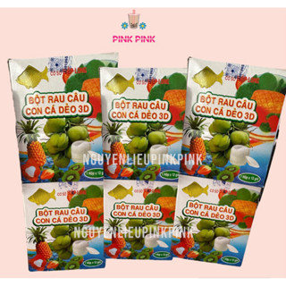  HỘP 12 GÓI Bột rau câu con cá dẻo hiệp long Từ Pink Pink Nguyên Liệu & Dụng cụ Pha Chế Đồ Uống 
