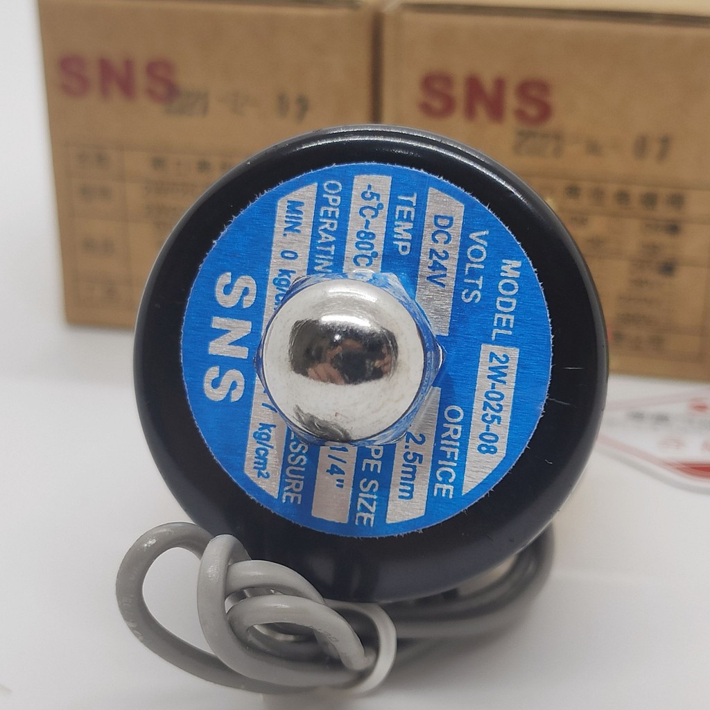 Chính Hãng SNS Magic Khí Nén 2W025-08 Tất Cả Đồng Thường Đóng Van Nước Điện Từ 2 Điểm Van Điện Từ Va