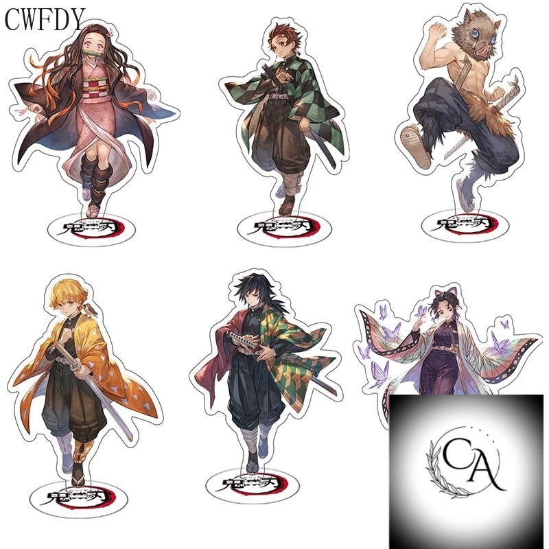 Mô hình Standee Demon Slayer Kimetsu No Yaiba Keychain Tanjirou Nezuko Zenitsu Kanawo Giyuu Shinobu 