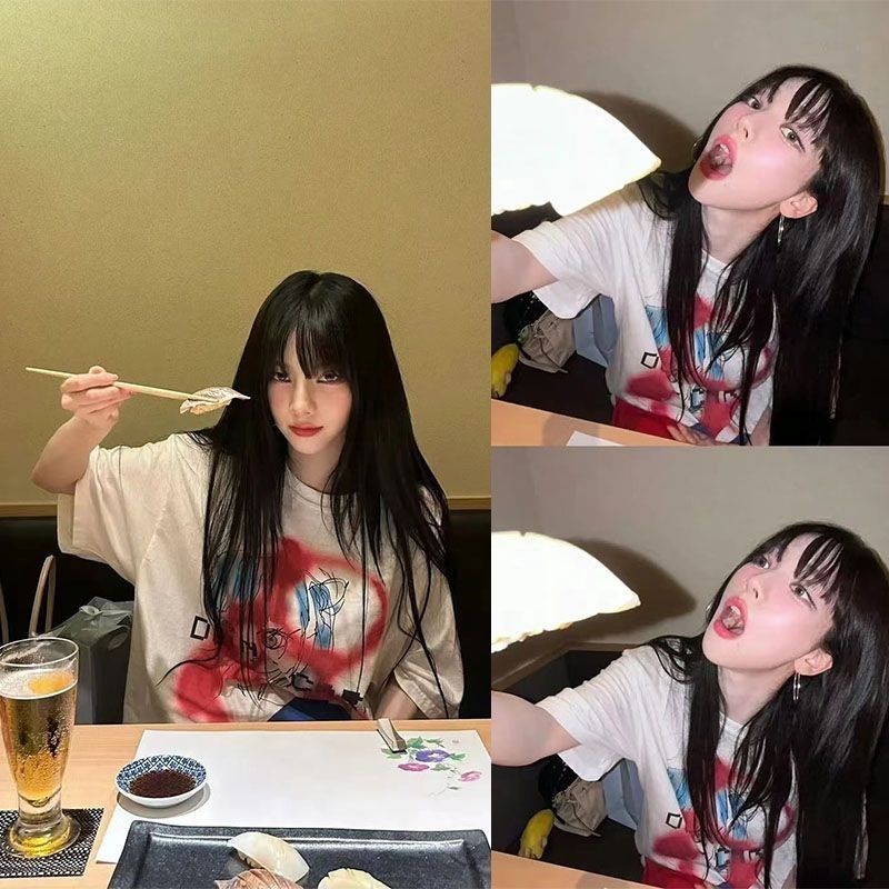 Áo thun Cotton KPOP AESPA KARINA cỡ lớn thời trang Hàn Quốc dáng rộng “DON `T CARE ” Áo thun ngắn tay in hình dành cho nam và nữ Áo sơ mi thường ngày đường phố mùa hè Tee | BigBuy360 - bigbuy360.vn