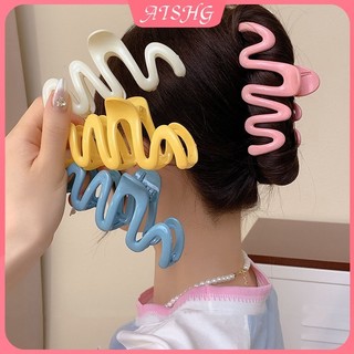 AISHG Kem Sóng Tóc Nữ Mùa Hè Màu Kẹo Cá Mập Kẹp Phụ Kiện Tóc Thời Trang