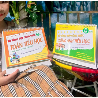 Combo Bộ Lịch Công Thức Toán Học, Tiếng Anh, Văn Học Để Bàn Tổng Hợp Đầy Đủ Kiến Thức Dành Cho Học Sinh Cấp 1 Tiểu Học