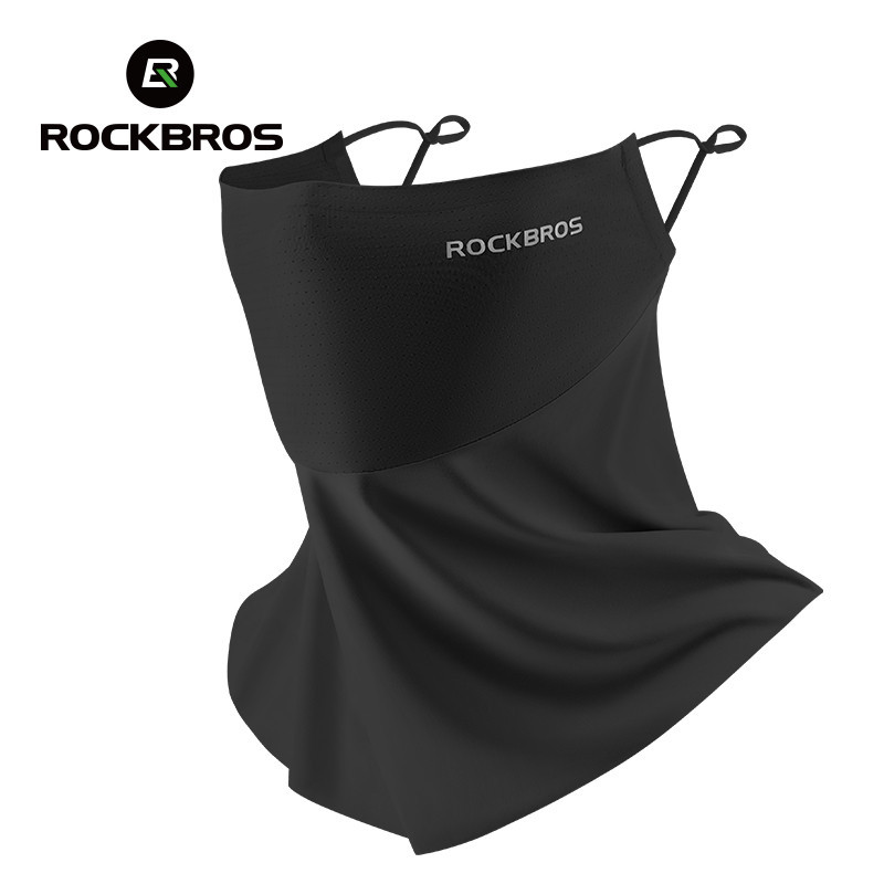 ROCKBROS Ice Silk Face Mask UPF50 + Khăn chống nắng quấn chống tia cực tím Lưới thoáng khí Mặt nạ ngoài trời để đi xe đạp Câu cá cắm trại