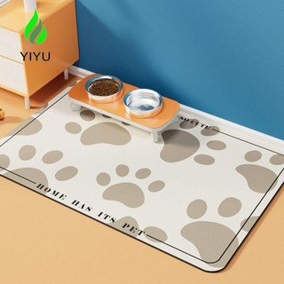 YIYU Thảm ăn cho chó, Thảm lót bát thú cưng chống trượt hoạt hình, lót thức ăn cho chó tảo cát thấm hút thực tế cho chó mèo