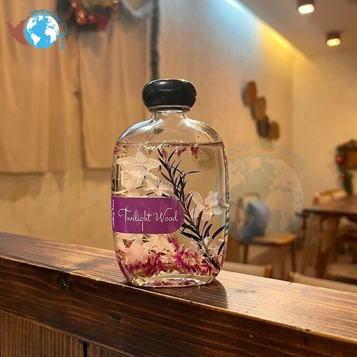 Chai thủy tinh kiểu DẸP BẦU NẮP NHỰA 250ml cực xinh đựng Coffee Sữa, đựng cafe, nước ép, chai 250ml 