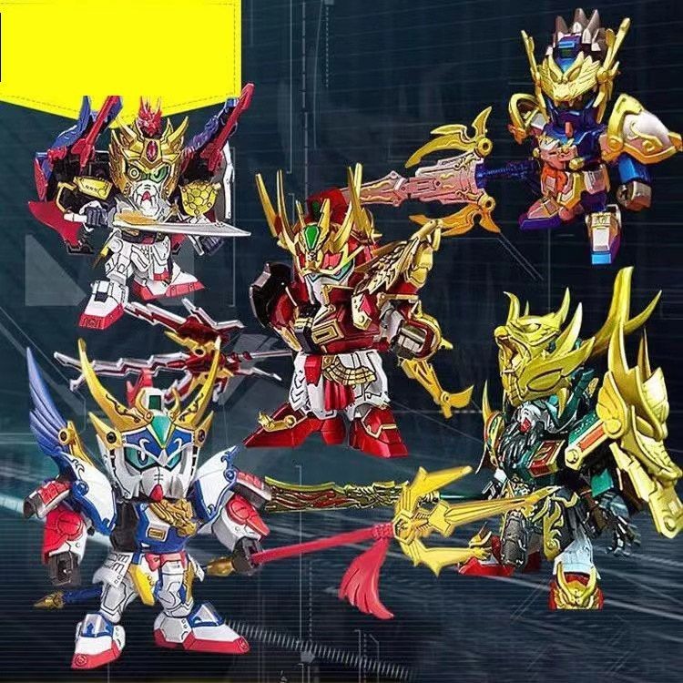 Đồ chơi lắp ráp Tam Quốc Series thật Tam Quốc chiến binh BB Gundam Model SD Triệu Vân Lưu Bị Quan Vũ