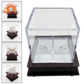 Hộp trưng bày bóng chày Quà tặng ngày của Cha Acrylic với hộp đựng đế gỗ