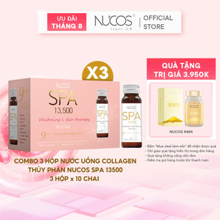 Combo 3 hộp Collagen thủy phân phục hồi da lão hóa Nucos Spa 13500 hộp 10 chaix50ml