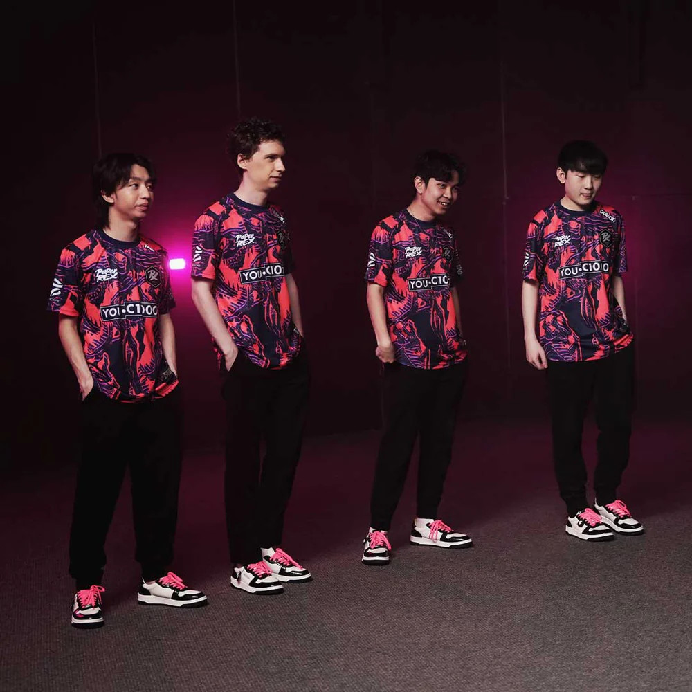 Áo đấu chính thức PRX Chế độ ban đêm 2024 / 25. Papier Rex Đồng Phục Esports VALORANT Áo Thun 3D In 