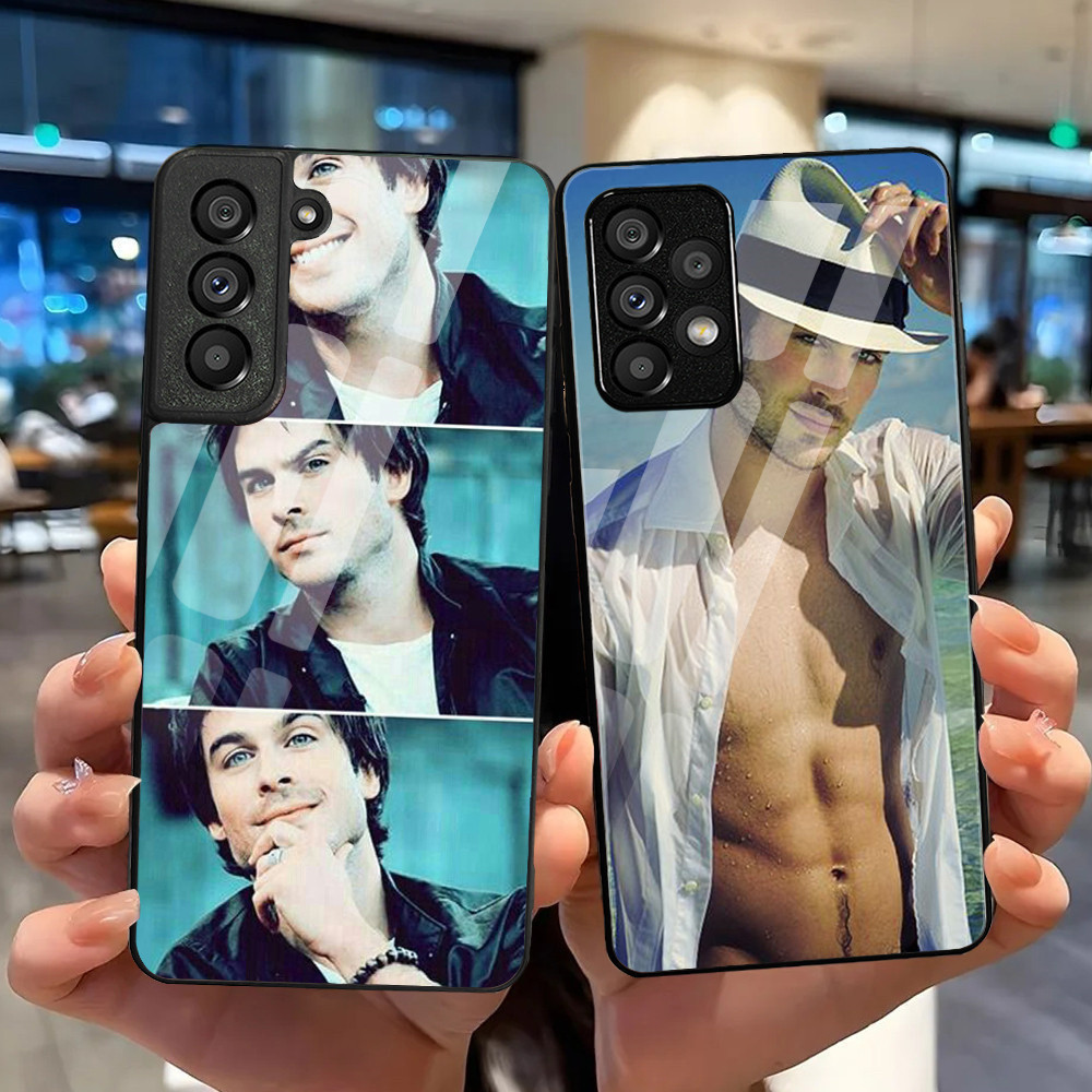 Ian Somerhalder nhật ký ma cà rồng Kính cường lực Ốp điện thoại cho Samsung Galaxy S9 Plus S10 S10e 