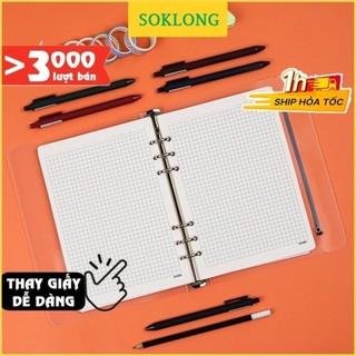 Sổ còng Klong A5 100 tờ ruột chấm Dot grid/ ô vuông caro/ kẻ ngang tiện lợi thay giấy refill
