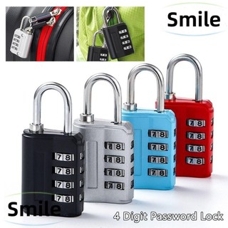 Smile 4 chữ số kết hợp pad khóa ổ khóa ngoài trời chống thấm nước khóa vali hành lý an ninh mã khóa