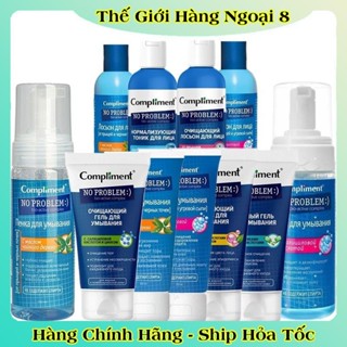 BỘ SỮA RỬA MẶT/ TONER BHA Compliment No Problem làm sạch sâu, giảm viêm & mụn 200ml của Nga