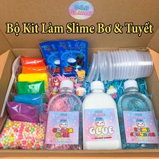 DandB Slime - Tổng Hợp Bộ Kit Làm Slime Cơ Bản/Slam Bơ/Slime Mây/Clear Slime Cầu Vồng (Butter&Cloud&Clear Slime) Đầy Đủ