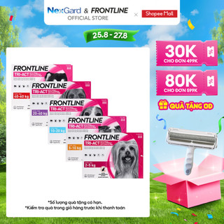 Frontline Tri-Act - Tuýp nhỏ gáy phòng & trị ve, rận, bọ chét, ruồi, muỗi dành cho chó - 1 hộp 3 tuýp