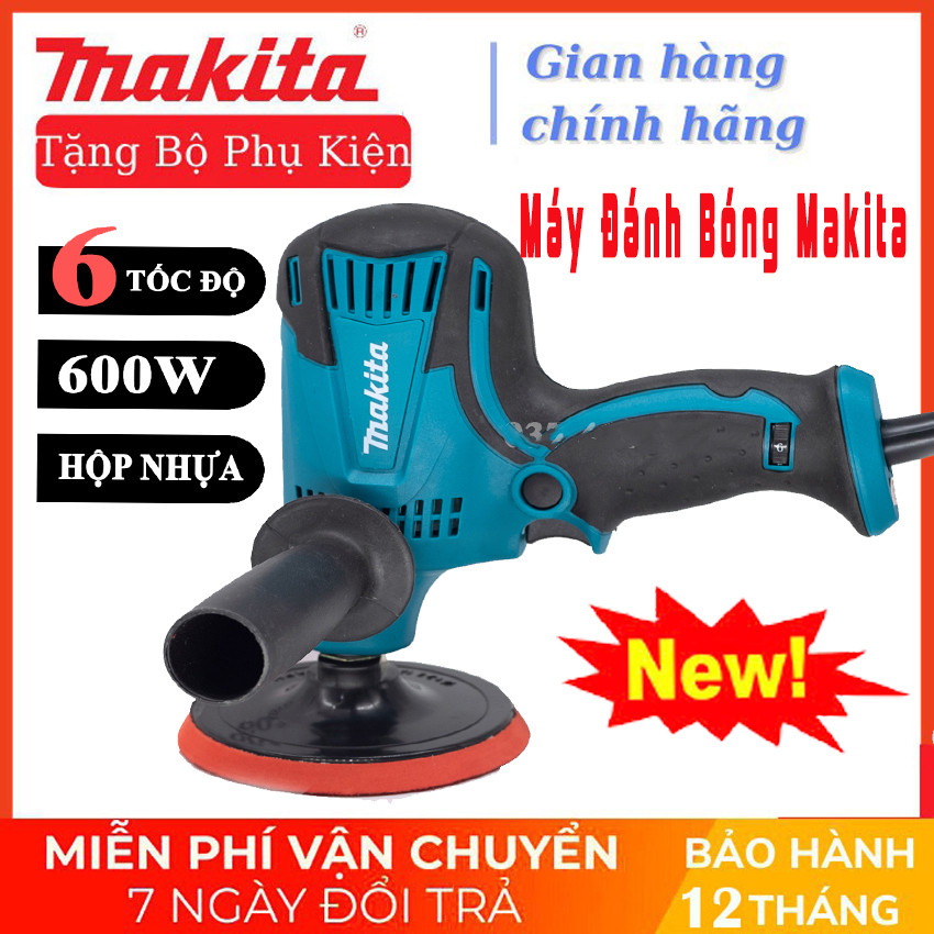 Máy đánh bóng ô tô GV6010 + kèm 6 tốc độ