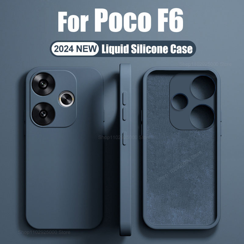 Ốp lưng Poco F6 PocoF6 Pro Vỏ silicon lỏng nguyên bản sang trọng cho Xiaomi Poco F6 F 6 F6Pro PocoF6