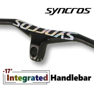Syncros Chrome Logo Sợi Carbon Núi Và Thân 28.6mm -17 Độ Tích Hợp MTB Tay Cầm Cho Xe Đạp Leo Núi Bóng Đen